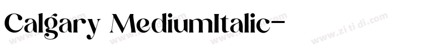 Calgary MediumItalic字体转换